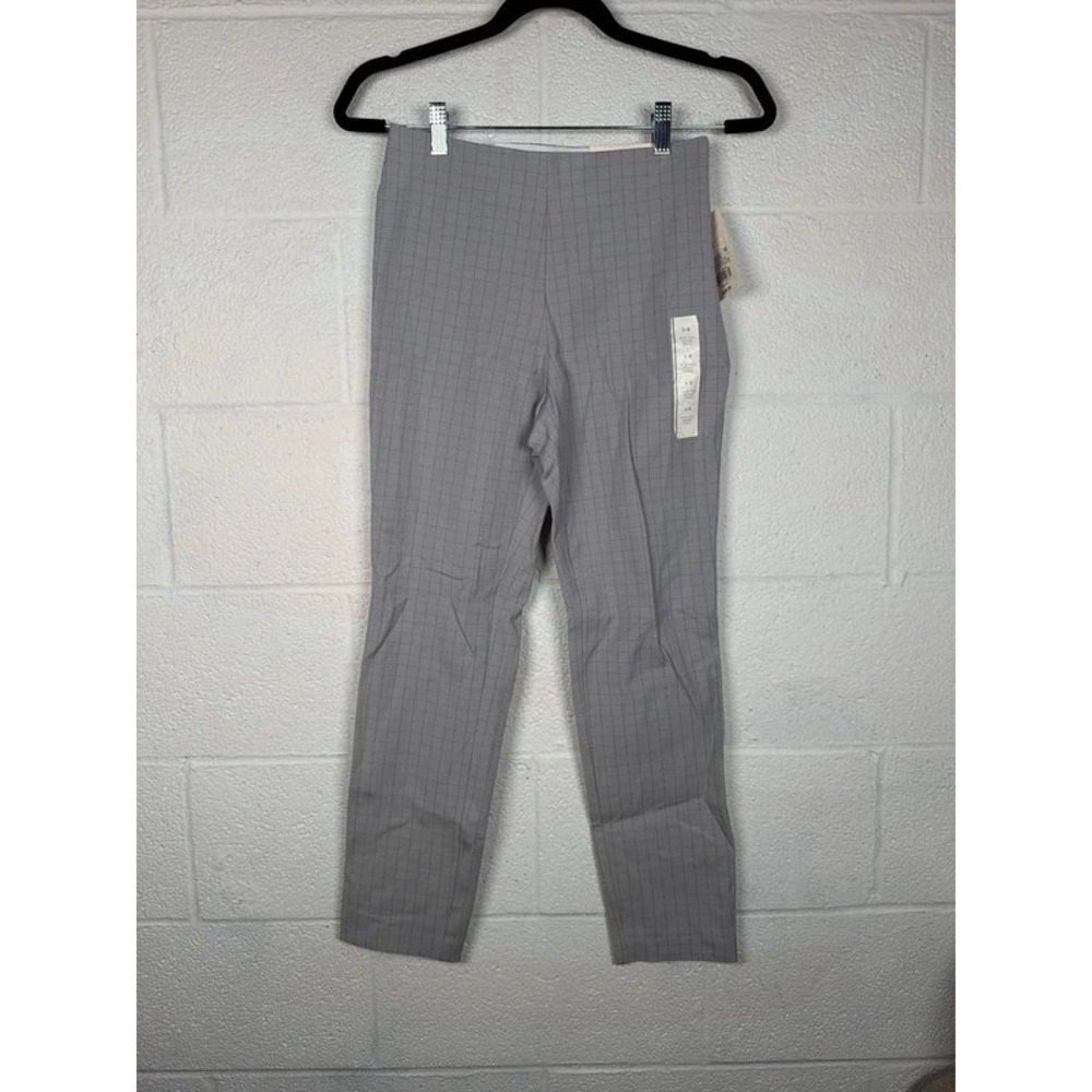 A New Day Women's Size 2 Gray Plaid Side Zip Skinny Ankle Pants NWT